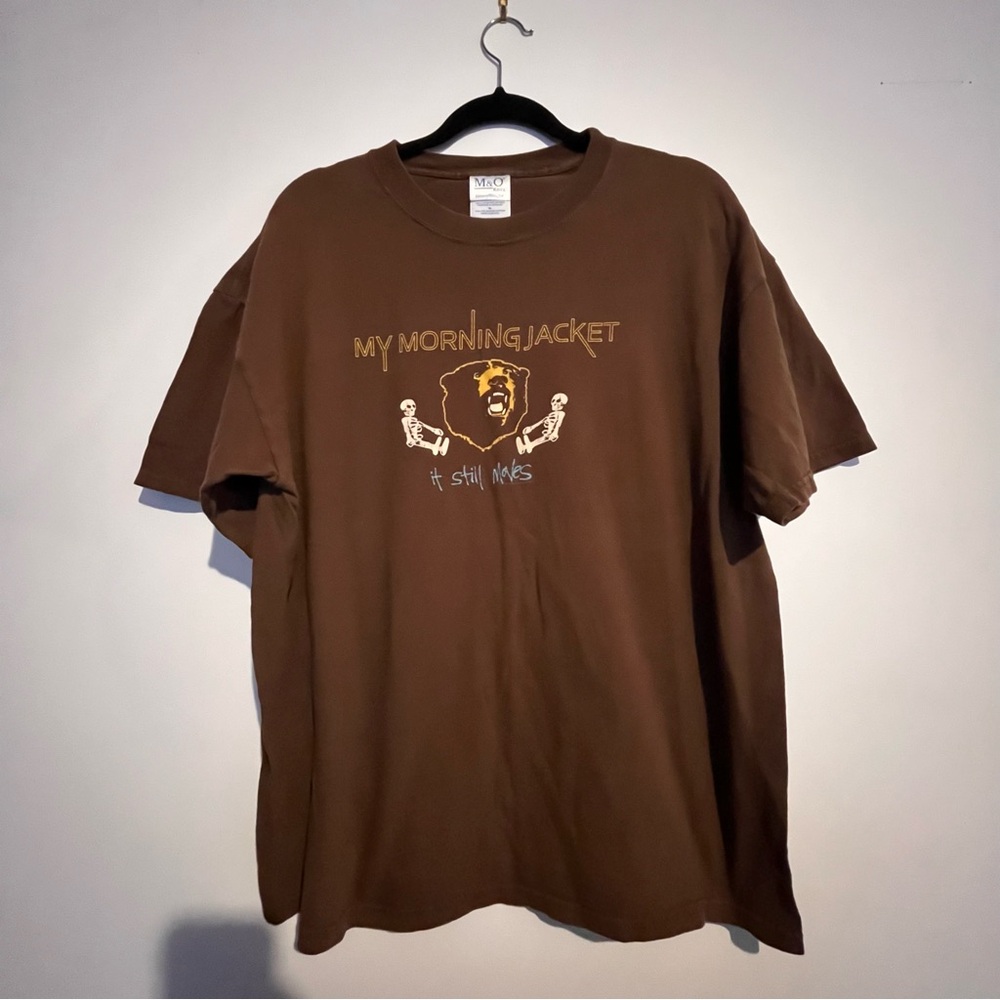 Vintage Y2K My Morning Jacket Band T-shirt Size XL It Still Moves Brown